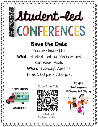 Student led conference flyer